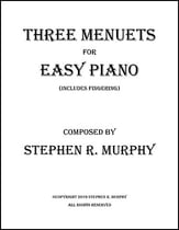 Three Short Menuets for Piano piano sheet music cover